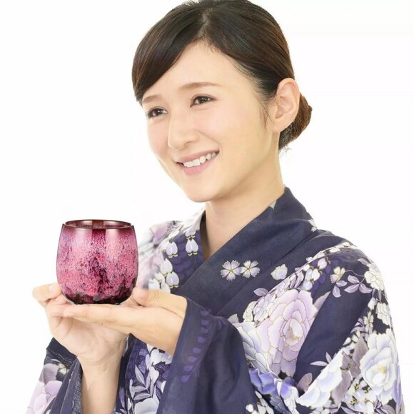 Set of 4 Japanese Style Ceramic Teacups – Hand-Painted, 5oz Each, Textured Glaze - Picture 6 of 10